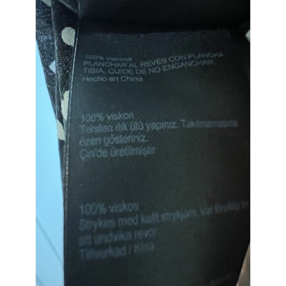 All Saints Krystal Valentine Black White Hearts Wrap Dress Size M - Picture 8 of 11